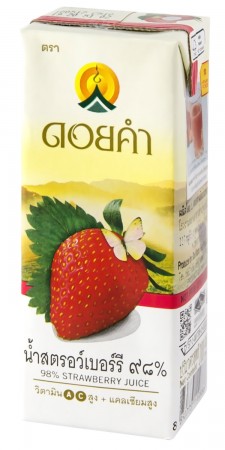 泰國皇家農場 100%純淨鮮果汁 200ml (草莓) 36瓶組