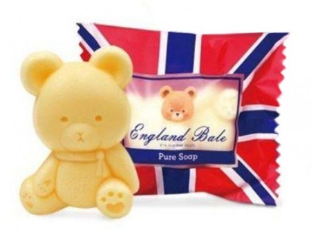 (3個一組)貝爾抗菌皂英倫國旗 肥皂 香皂 英國貝爾熊 小熊造型 送禮 自用