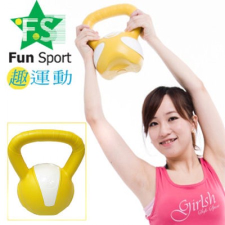 《Fun Sport》5公斤 壺鈴kettlebell(黃)台灣製造-
