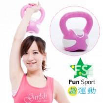 《Fun Sport》3公斤壺鈴kettlebell(粉紅)-台灣製造
