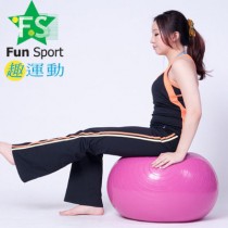 《Fun Sport》平面抗力球(65CM)台灣生產(桃紅色)-
