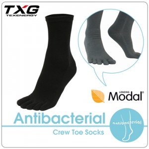 TXG 長效性抗菌除臭中筒五趾襪 (3雙入)